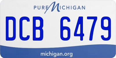 MI license plate DCB6479