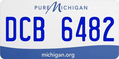 MI license plate DCB6482