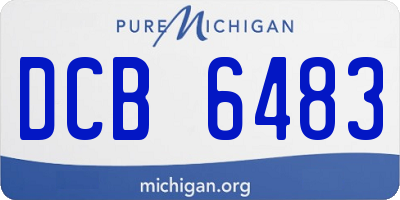 MI license plate DCB6483