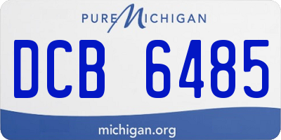 MI license plate DCB6485