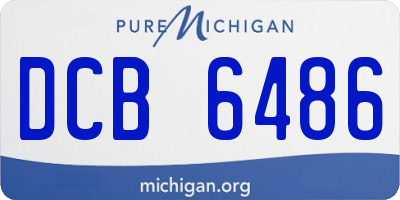 MI license plate DCB6486
