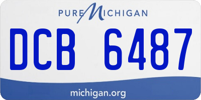 MI license plate DCB6487