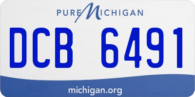 MI license plate DCB6491