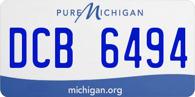 MI license plate DCB6494