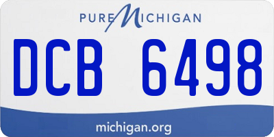 MI license plate DCB6498