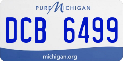 MI license plate DCB6499