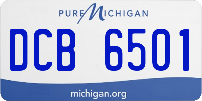 MI license plate DCB6501