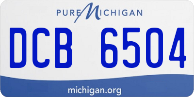 MI license plate DCB6504