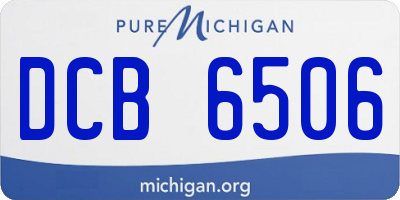 MI license plate DCB6506