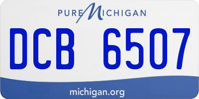 MI license plate DCB6507