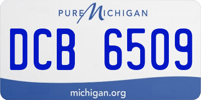 MI license plate DCB6509