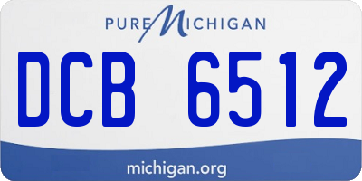 MI license plate DCB6512