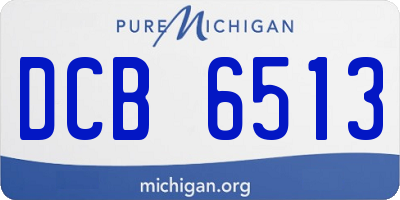 MI license plate DCB6513