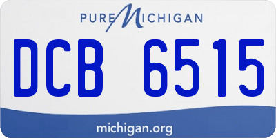 MI license plate DCB6515