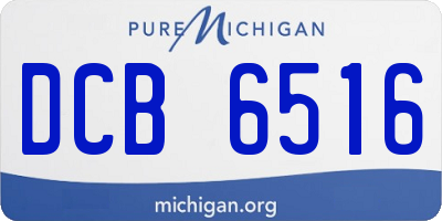 MI license plate DCB6516