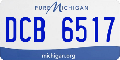MI license plate DCB6517