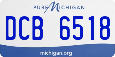 MI license plate DCB6518