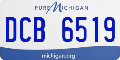 MI license plate DCB6519