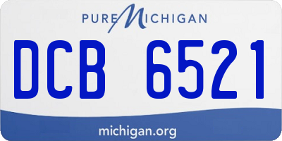 MI license plate DCB6521