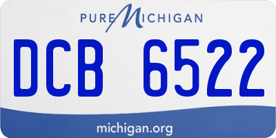 MI license plate DCB6522