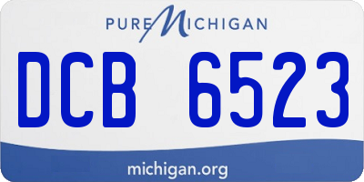 MI license plate DCB6523