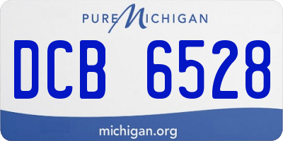 MI license plate DCB6528