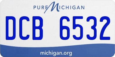 MI license plate DCB6532