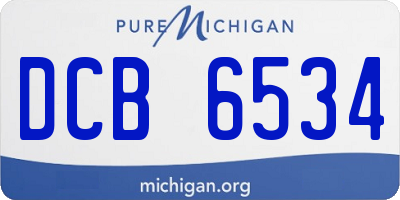 MI license plate DCB6534