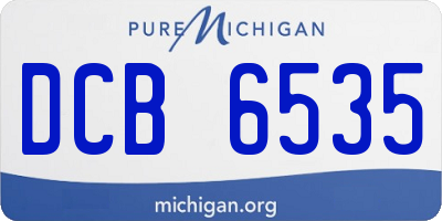 MI license plate DCB6535