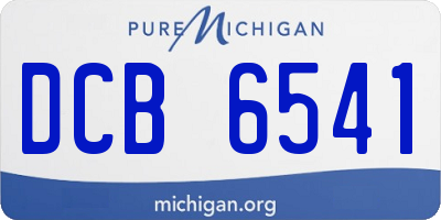 MI license plate DCB6541