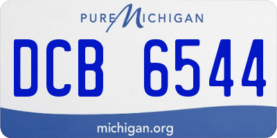 MI license plate DCB6544