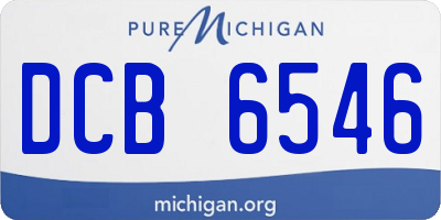 MI license plate DCB6546
