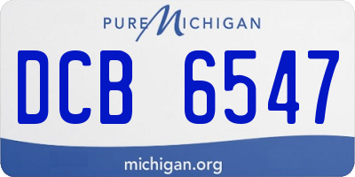 MI license plate DCB6547