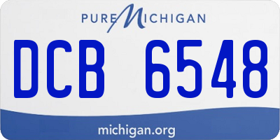 MI license plate DCB6548