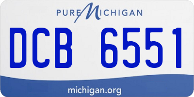 MI license plate DCB6551
