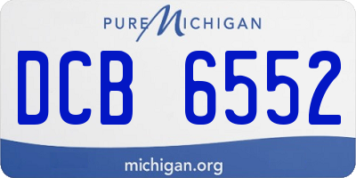 MI license plate DCB6552