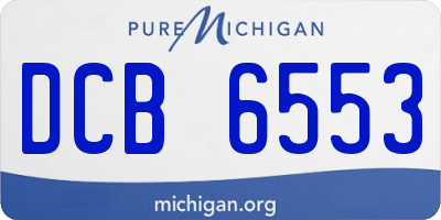 MI license plate DCB6553