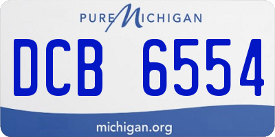 MI license plate DCB6554