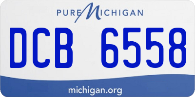 MI license plate DCB6558
