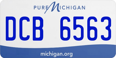 MI license plate DCB6563