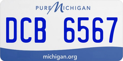 MI license plate DCB6567