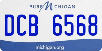 MI license plate DCB6568