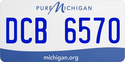 MI license plate DCB6570
