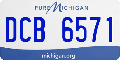 MI license plate DCB6571