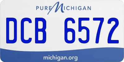 MI license plate DCB6572