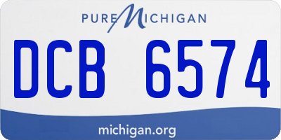 MI license plate DCB6574