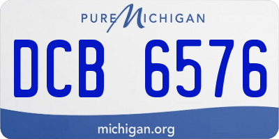 MI license plate DCB6576