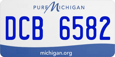 MI license plate DCB6582