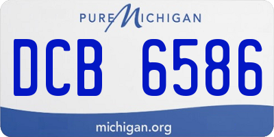MI license plate DCB6586