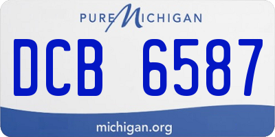 MI license plate DCB6587